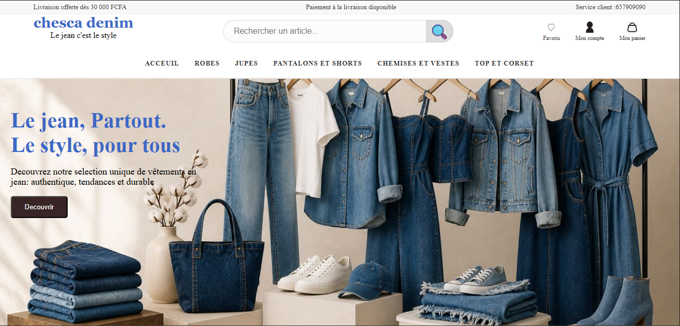Site e-commerce — chesca-denim